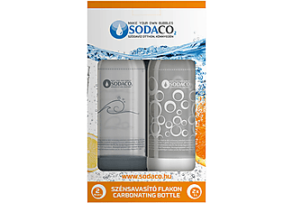 SODACO Szénsavasító flakon, 1 liter, 2 db
