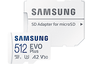 SAMSUNG 512GB Evo Plus MicroSDXC UHS-I U3 V30 A2 130MB/S 4K MB-MC512KA/APC Hafıza Kartı