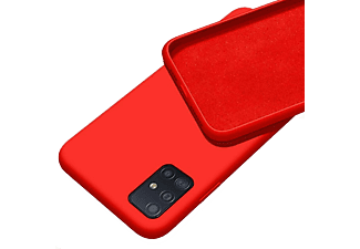 CASE AND PRO Premium szilikon tok, Samsung A14 5G, piros (PREM-SAMA14-5G-R)