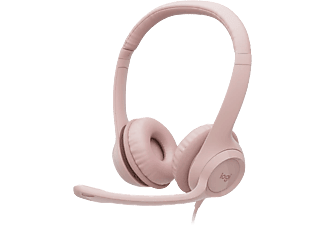 LOGITECH H390 USB-s zajszűrős mikrofonos fejhallgató, rózsaszín (981-001281)