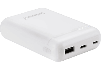 INTENSO XS10000 powerbank, 10000 mAh, 5v, 3,1A, USB-A és USB Type-C, fehér (7313532)