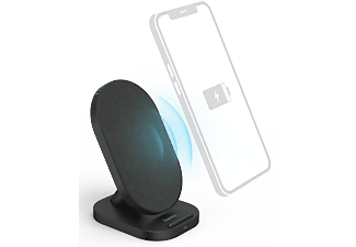 HAMA FIC E3 Fabric FC10S vezeték nélküli mobiltelefon töltő QI, 10W, fekete (201685)