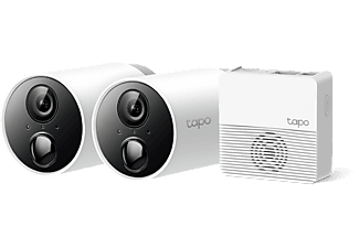 TP-LINK Tapo C400S2 Bataryalı Akıllı Kablosuz Güvenlik Kamerası Sistemi 2'li Kamera Kiti Beyaz Siyah