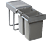 EKOTECH Beépíthető hulladékgyűjtő/kuka MEGA 40 2x20 liter lágyan záródó