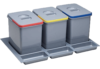 EKOTECH Beépíthető hulladékgyűjtő/kuka PRACTIKO 800 3x15 liter + 3 tartó