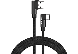 SAVIO USB-A / USB Type-C összekötő kábel, fonott, USB 2.0, 2 méter (CL-164)