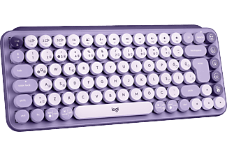 LOGITECH POP Keys Cosmos Özelleştirilebilir Emoji Tuşlu Mekanik Kablosuz Türkçe Klavye - Lila