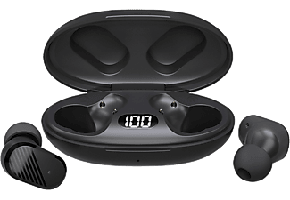 SAVIO TWS-10 TWS vezetéknélküli fülhallgató mikrofonnal, fekete