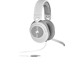 CORSAIR HS55 Stereo vezetékes fejhallgató mikrofonnal, 3,5mm jack, fehér (CA-9011261-EU)
