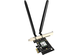 TENDA AX5400 háromsávos PCIe Wi-Fi6E és Bluetooth 5.2 belső bővítőkártya, 2db külső 5 dBi antenna (E33)