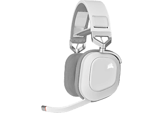 CORSAIR HS80 RGB vezeték nélküli fejhallgató mikrofonnal, RGB, USB vevőegység, fehér (CA-9011236-EU)