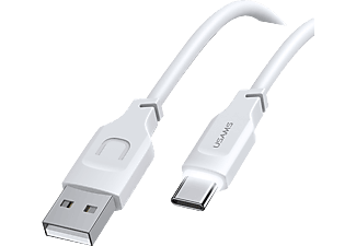 USAMS USB Type-C töltőkábel, max 6A, 1,2 méter, fehér (SJ568USB02)