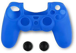 SPARTAN GEAR szilikon tok + hüvelykujj csúszásgátló PlayStation 4 kontrollerhez, kék