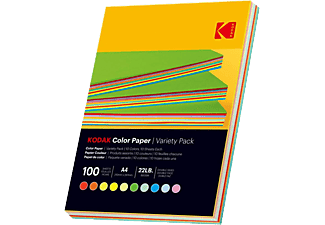 KODAK színes papír otthoni és irodai nyomtatáshoz, 10 kevert szín, 80g, A4, 100 db (KO-9891300)