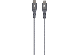 SKROSS Steel Line szinkronkábel USB-C és Lighting csatlakozóval - 120 cm