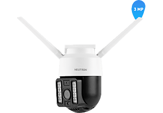 NEUTRON Gece Görüşlü Led Işıklı 360° Dönebilen Alarmlı 3MP PTZ Dış Ortam Güvenlik Kamerası Beyaz