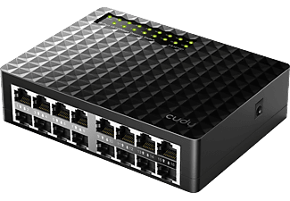 CUDY FS1016D 16 portos asztali switch, 10/100 Mbps, fekete (218882)