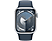 APPLE Watch Series 9 GPS, 41mm, ezüst alumíniumtok, viharkék sportszíj, M/L (MR913QH/A)