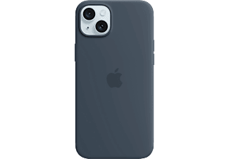 APPLE iPhone 15 Plus MagSafe rögzítésű szilikon tok, viharkék (MT123ZM/A)