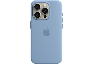 APPLE iPhone 15 Pro MagSafe rögzítésű szilikon tok, télkék (MT1L3ZM/A)