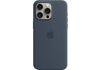 APPLE iPhone 15 Pro Max MagSafe rögzítésű szilikon tok, viharkék (MT1P3ZM/A)