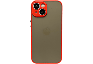 CASE AND PRO iPhone 15 Plus műanyag tok, piros-fekete (MATT-IPH15P-RBK)