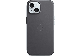 APPLE iPhone 15 için MagSafe Mikro Dokuma Telefon Kılıfı Siyah