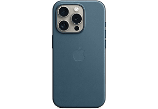APPLE iPhone 15 Pro MagSafe Mikro Dokuma Telefon Kılıfı Pasifik 
