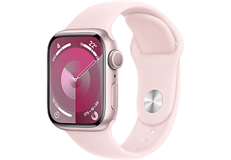 APPLE Watch Series 9 GPS + Cellular MRJ03TU/A  41 mm Pembe Alüminyum Kasa ve Uçuk Pembe Spor Kordon - M/L