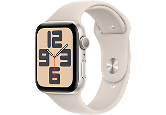 APPLE Watch SE 2023 GPS MRE43TU/A  44 mm Yıldız Işığı Alüminyum Kasa ve Yıldız Işığı Spor Kordon - S/M