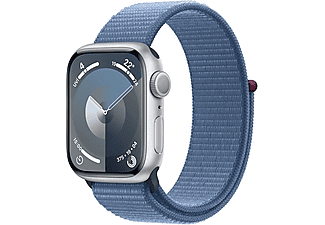 APPLE Watch Series 9 GPS MR923TU/A  41 mm Gümüş Rengi Alüminyum Kasa ve Buz Mavisi Spor Loop