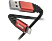 HAMA FIC E3 USB-A - Lightning Extreme töltőkábel, USB 2.0, 1,5 méter, fekete-piros (201538)