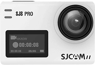 SJCAM SJ8 PRO Sportkamera 4K felbontás, 170° látószög, Gyro mód, Slow motion, 2,33" érintőkijelző fehér(SJ8 Pro W)