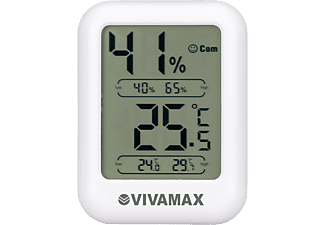 VIVAMAX GYVPM4 Páratartalom- és hőmérő, fehér
