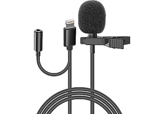 SNOPY SN-MTK35 Lightning Tik-Tok Akıllı Telefon Kulaklık Çıkışlı Yaka Mikrofonu Siyah