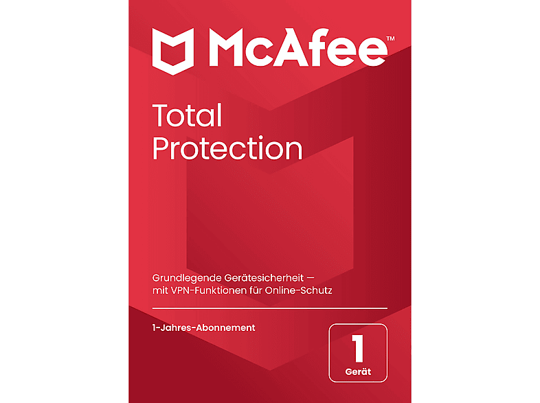 McAfee Total Protection 1 Geräte 1 Jahr Code in einer Box PC iOS