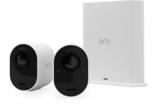ARLO Ultra 2 kültéri biztonsági kamera szett, 4K, 2 db kamera + bázisállomás, fehér (VMS5240-200EUS)