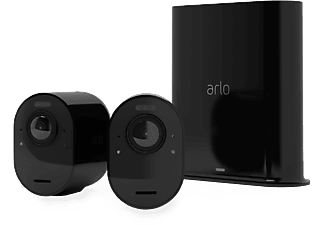 ARLO Ultra 2 kültéri biztonsági kamera szett, 4K, 2 db kamera + bázisállomás, fekete (VMS5240B-200EUS)