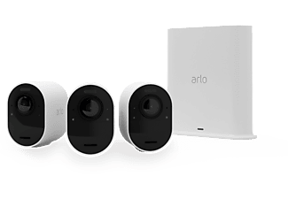 ARLO Ultra 2 kültéri biztonsági kamera szett, 4K, 3 db kamera + bázisállomás, fehér (VMS5340-200EUS)