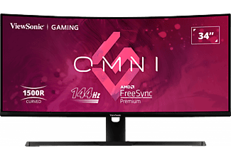 VIEWSONIC Omni VX3418-2KPC 34'' Ívelt WQHD 144 Hz 21:9 FreeSync VA LED Gamer monitor
