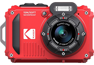 KODAK Pixpro WPZ2 vízálló, porálló, ütésálló digitális fényképezőgép, piros, 2db akku, 16gb micro sd