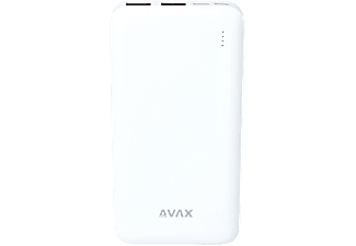 AVAX Lighty powerbank, 8 000 mAh, USB Type-A és Type-C, fehér (PB103W)