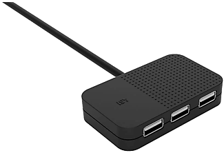 ISY IHU-1001-1 4 portos USB 2.0 HUB, fekete (2V225499)