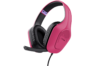 TRUST GXT 415P Zirox vezetékes fejhallgató mikrofonnal, 3,5mm jack, rózsaszín (24992)