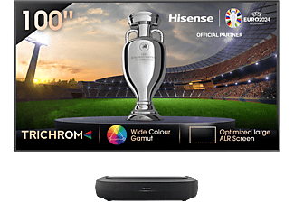 HISENSE 100L9HD 100"/254 cm képátlójú 4K ultra rövid vetítési távolságú HDR Smart Trichroma Laser TV