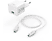 HAMA FIC E3 Univerzális hálózati USB Type-C töltő mini, 1m töltőkábel, PD, QC, fehér, 20W (201675)