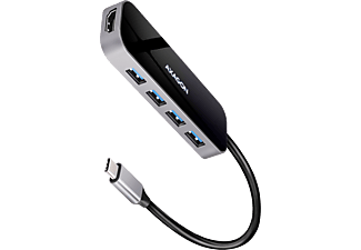 AXAGON USB 3.2 Gen1 Type-C multiport adapter, 5 Gbit/s, 4x USB-A, Type-C, HDMI 4K30Hz (HMC-6H4A)