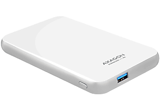 AXAGON USB 3.0 külső HDD/SSD ház, 2,5" SATA-III, USB-A, fehér (EE25-S6)
