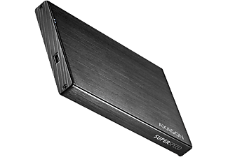 AXAGON USB 3.2 Gen1 külső HDD/SSD alumínium ház, 2,5" SATA-II, USB-A, fekete (EE25-XA3)