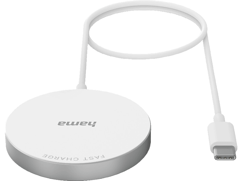 HAMA MagCharge FC15 Wireless Charger Apple Weiß Apple Ladekabel